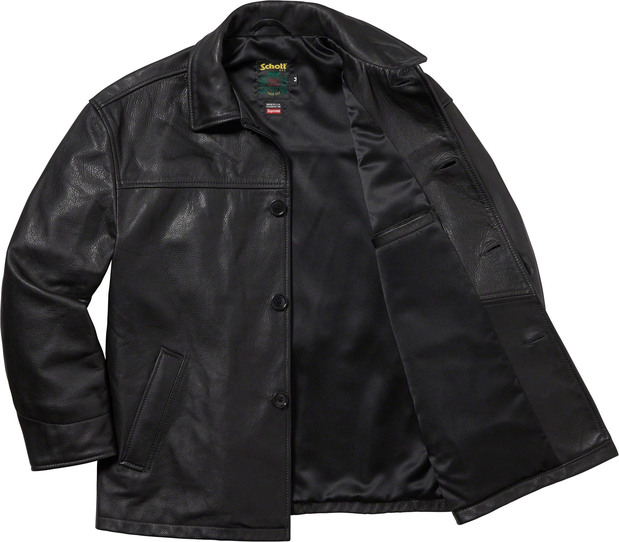 Supreme®/Schott® Leather Car Coat view 7